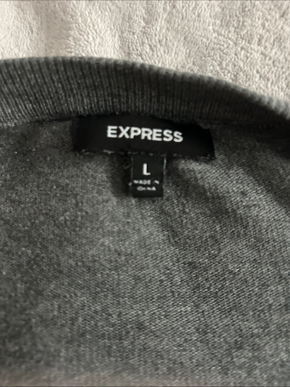 Express Gray Ruffle-Front Cardigan Sweater - Picture 5 of 9
